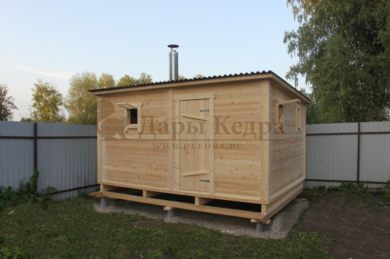 Каркасно-щитовая баня из кедра «Стандарт»