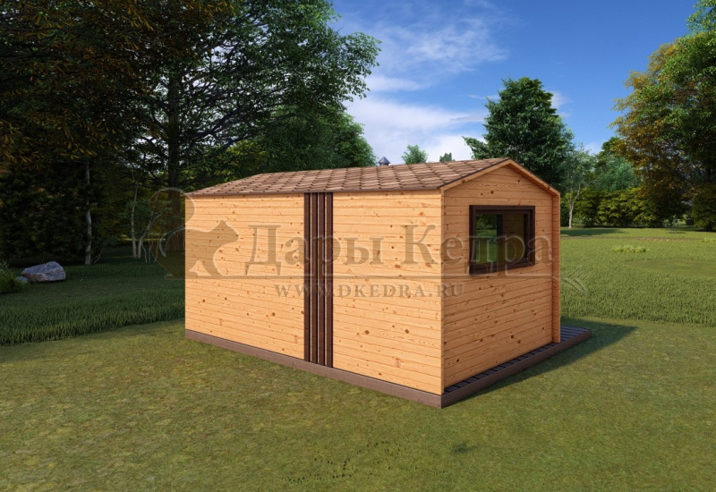 Каркасная баня Барн из кедра 5х2,2 м